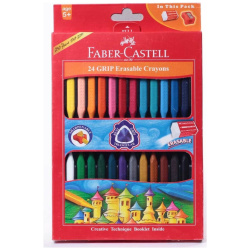 24 Colors Grip Triangular Wax Crayons