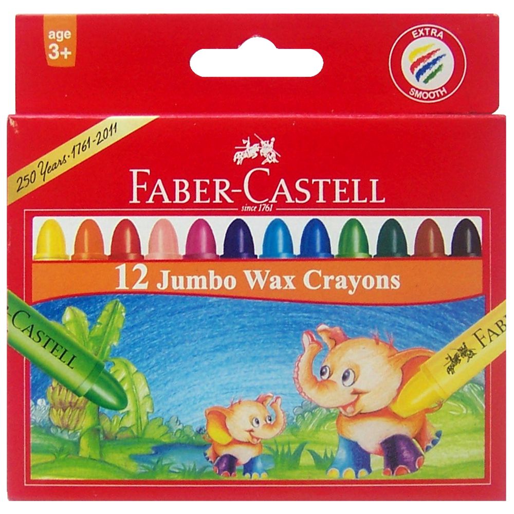 12 Colors Jumbo Wax Crayons