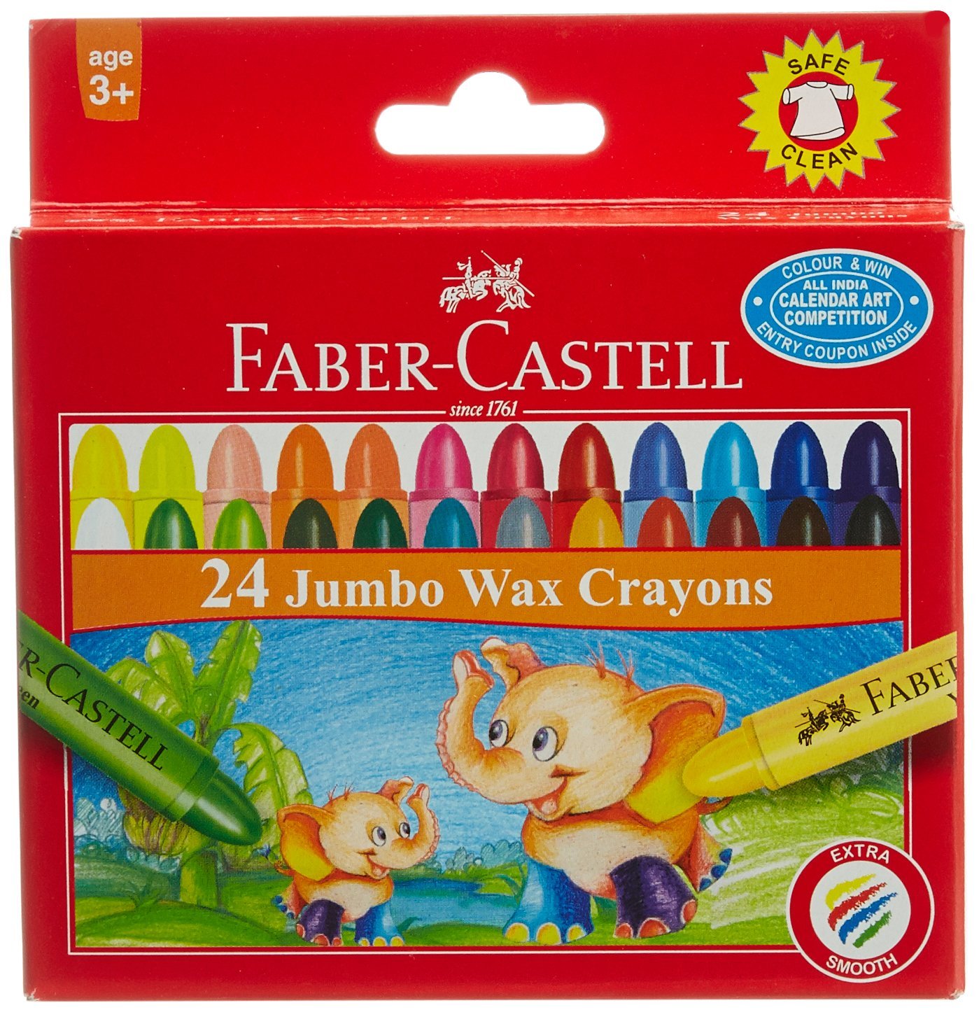 24 Colors Jumbo Wax Crayons