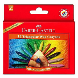 12 Colors Triangular Wax Crayons