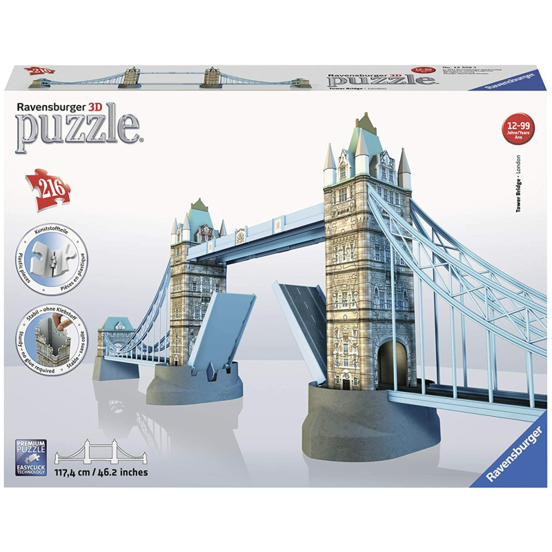 3D Tower Bridge Puzzle - 216 Pieces