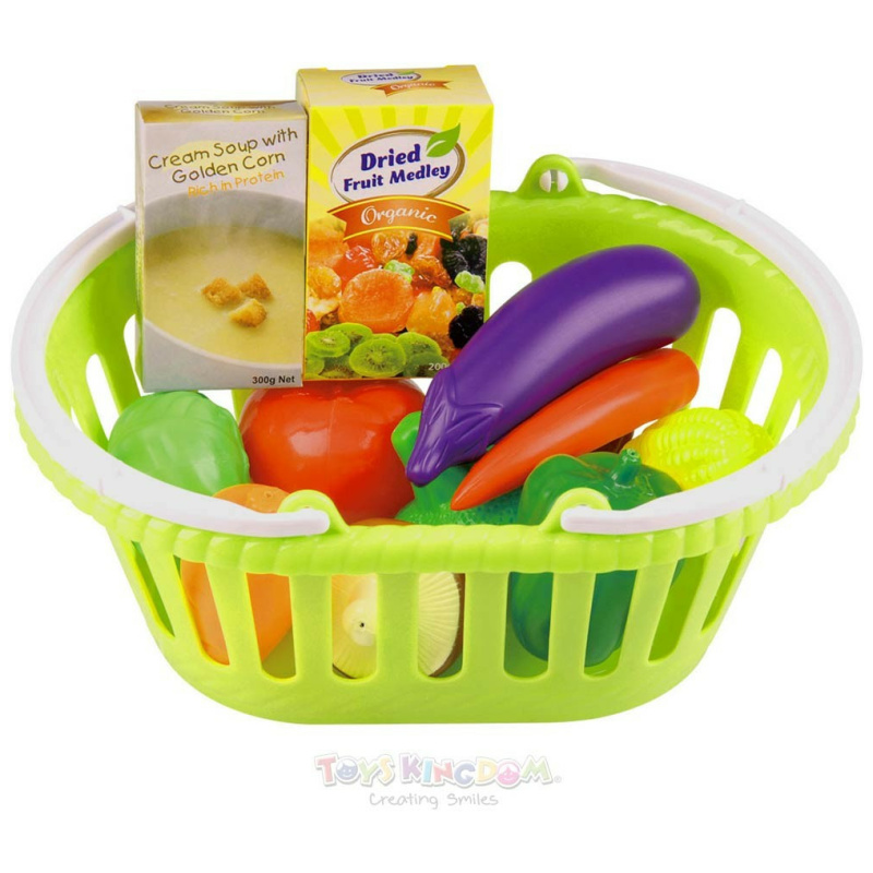 Veggie Shopping Basket With 13 Pcs