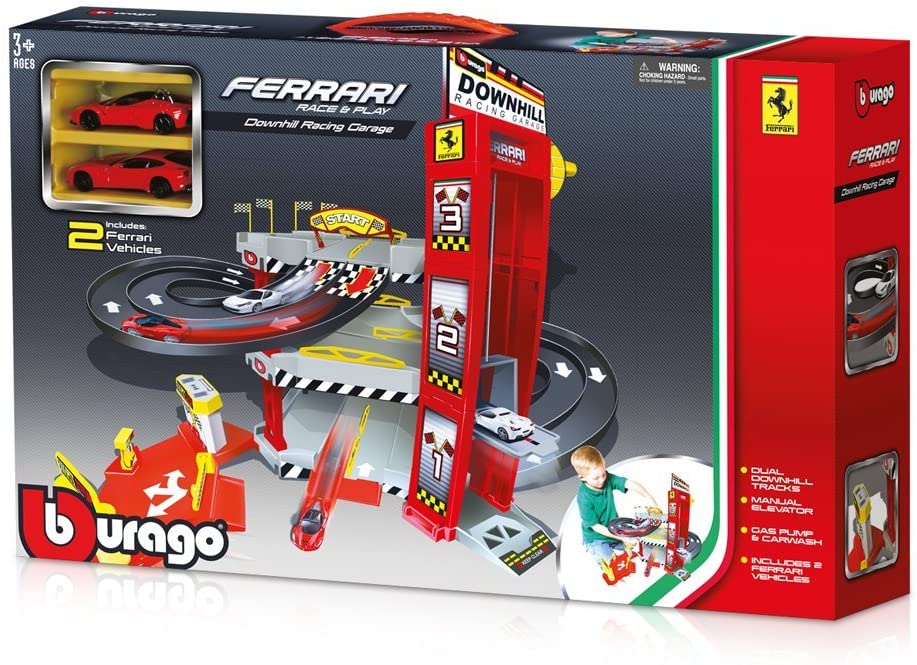 Geurig renderen Mok BBurago Ferrari Double Lane Racing Parking Garage - Shop Online Parking  Garage & Tracks, Toys, Vehicles & RC Toys At Best Prices in Egypt— Kassem  Store