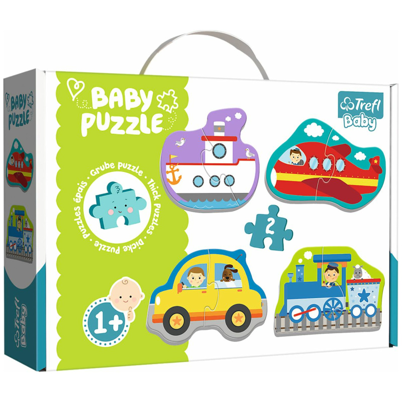 Baby Transport Vehicles Shapes Puzzle - 4 Shapes