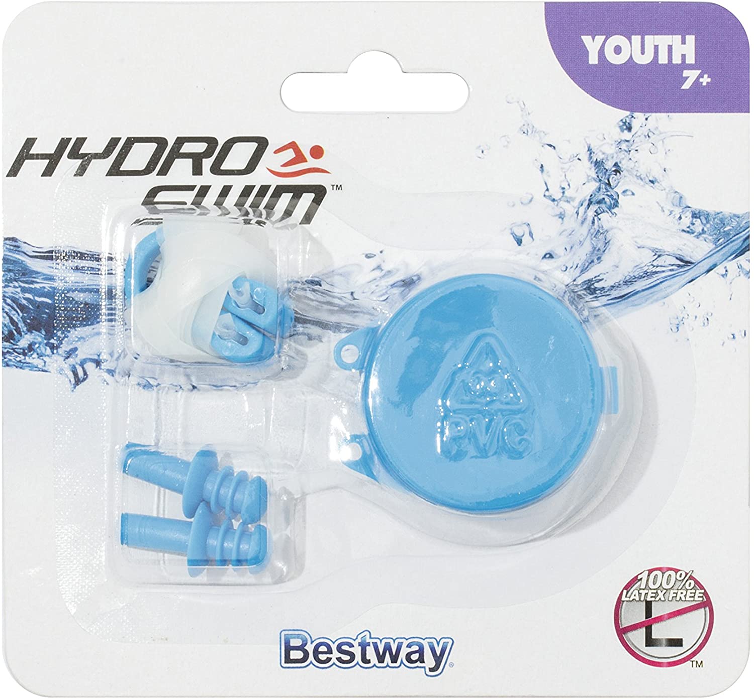 Blue Hydro-Swim Nose Clip And Ear Plug Set