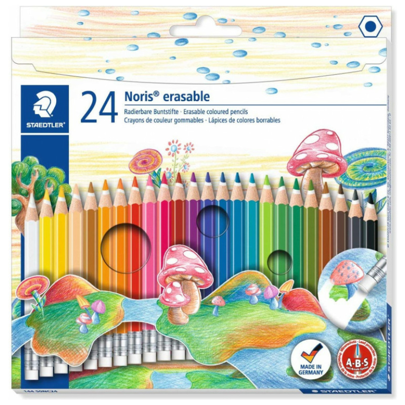 24 Erasable Colouring Pencils