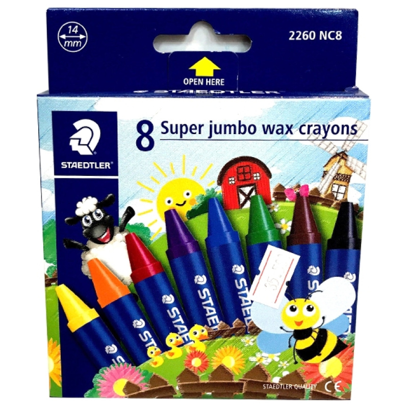 8 Super Jumbo Wax Crayons