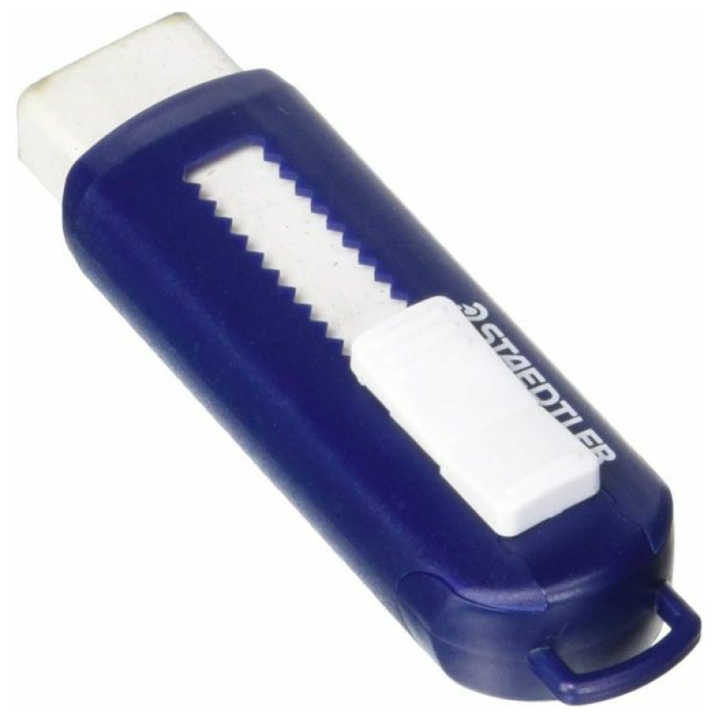 Eraser With Sliding Plastic Sleeve