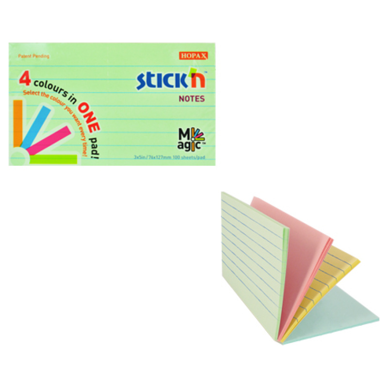 Sticky Notes 4 Colours In One Pad
