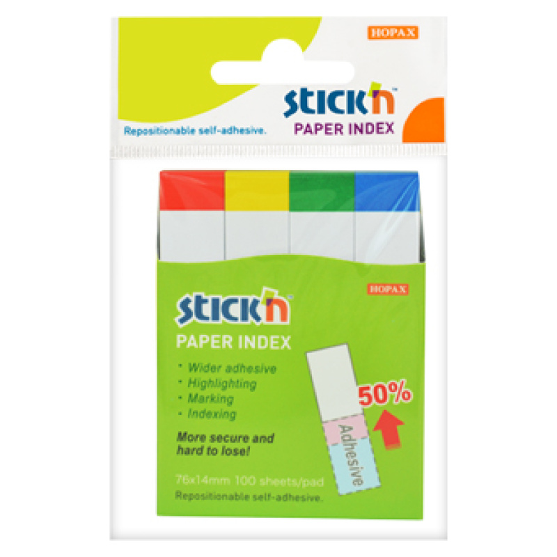 Sticky Notes Paper Index 4 Colors - 7.6X1.4 Cm