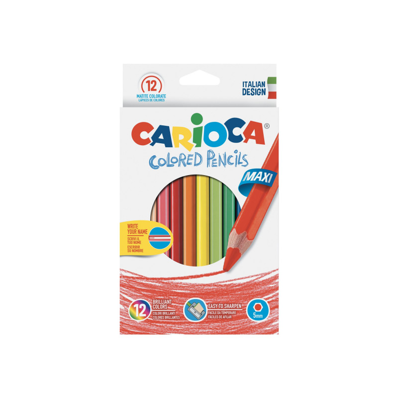 Carioca 12 Jumbo Colored Pencils - Shop Online Colors & Paint Brushes ...