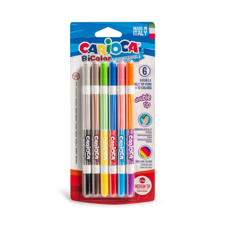 Carioca 6 Super Washable Dual Colors - Shop Online Colors & Paint ...