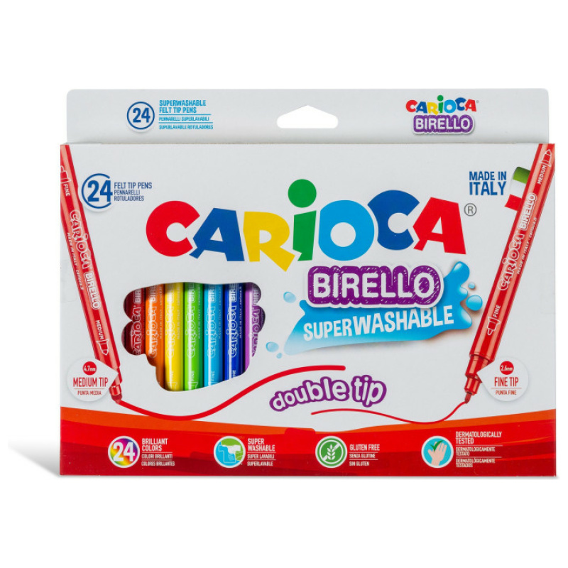 Double Tip Felt Tip Pen Birello - 24 Color