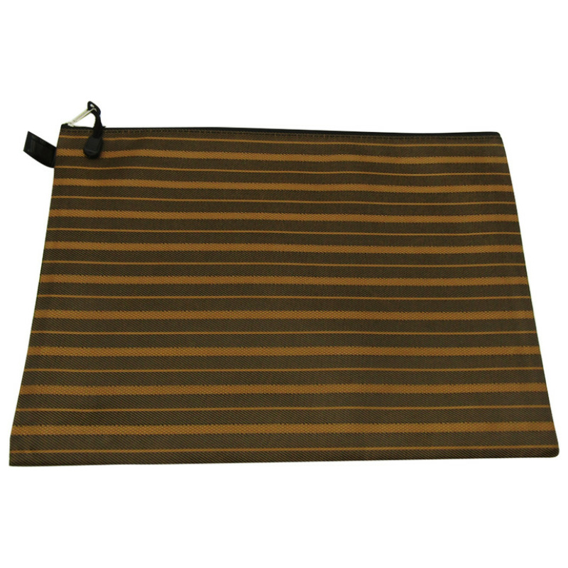 Striped Fabric Zip Folder B4