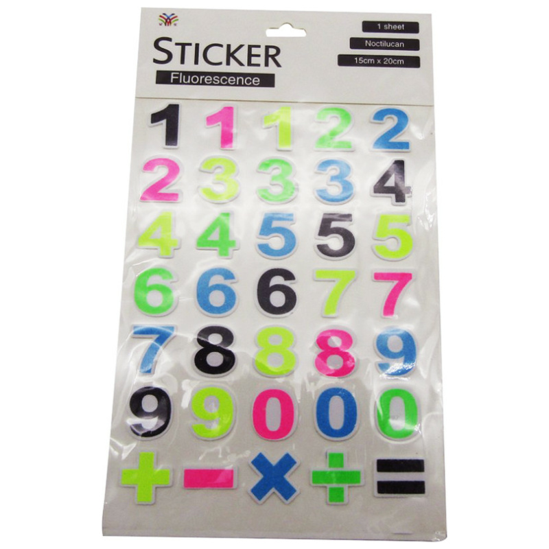 Sticker Fluorescence Numbers