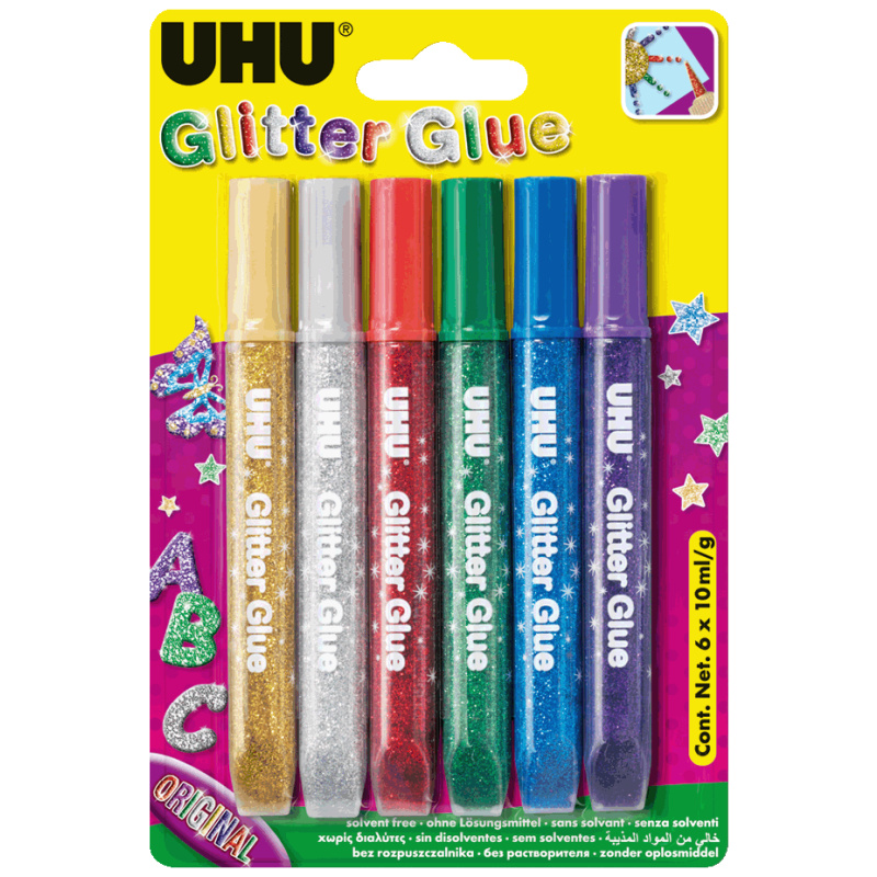 Glitter Glue set of 6 colors