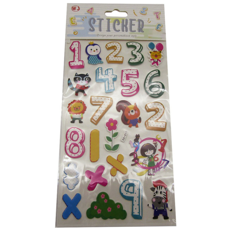 Sticker 3D Numbers
