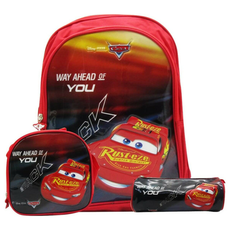 Cars Mcqueen 16 inch Set (Backpack + Lunch Bag + Pencil Case)