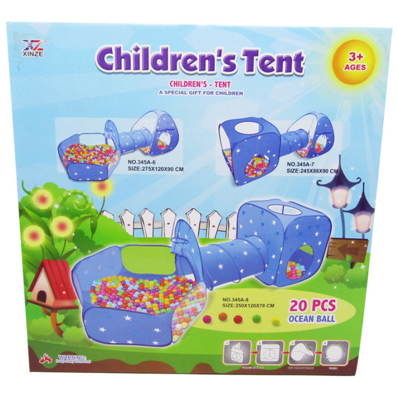 Kids tent with tunnel