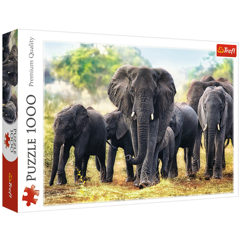 African Elephants Puzzle - 1000 Pieces