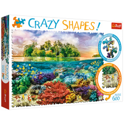 Crazy Shapes Tropical island Puzzle - 600 Pieces