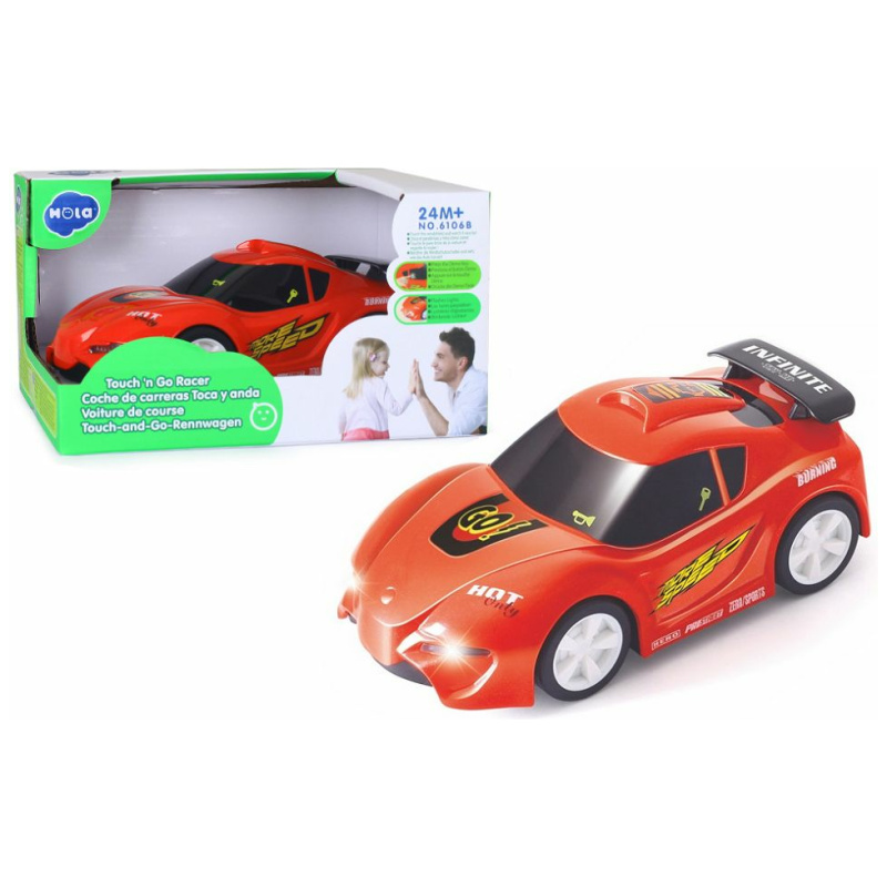 Touch & Go Car with Lights and Sounds - Red Racing Car