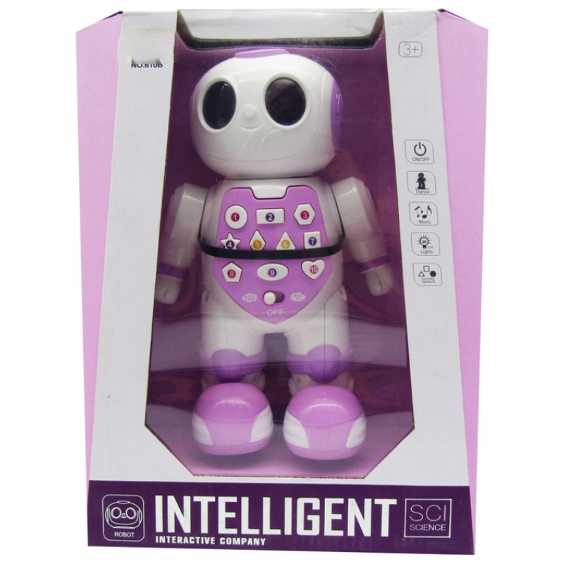 Intelligent Robot with Music & Lights - Pink