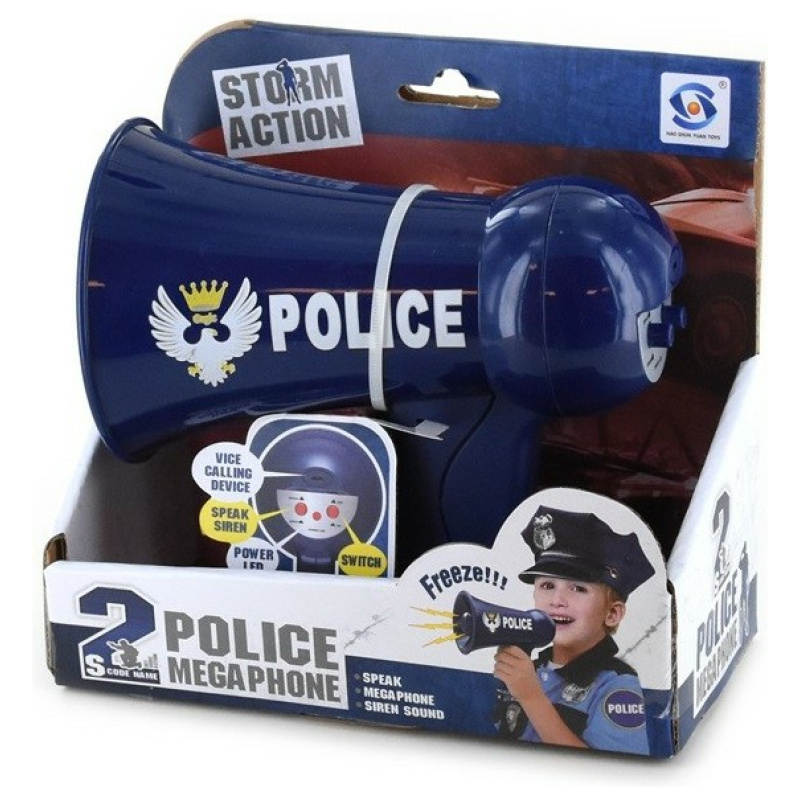 Police Megaphone - Blue