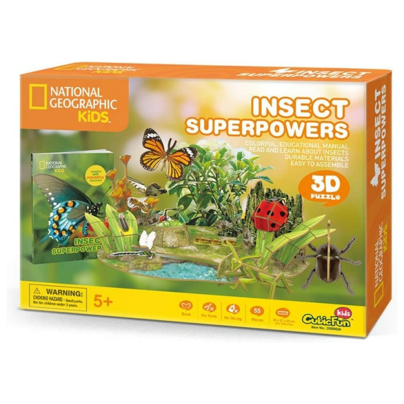 National Geographic Kids 3D Puzzle Insect - 55 Pcs