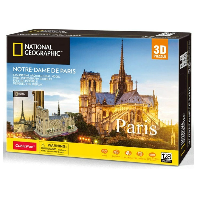 National Geographic 3D Puzzle Paris - 128 Pcs