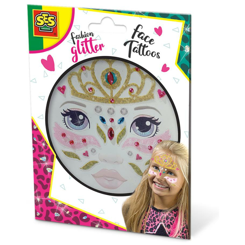 Temporary Glitter Face Tattoos - Princess