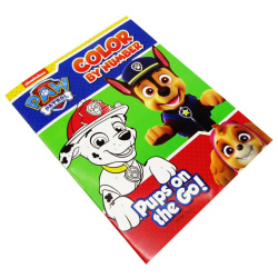 Pups On The Go Coloring Book By Numbers - Paw Patrol