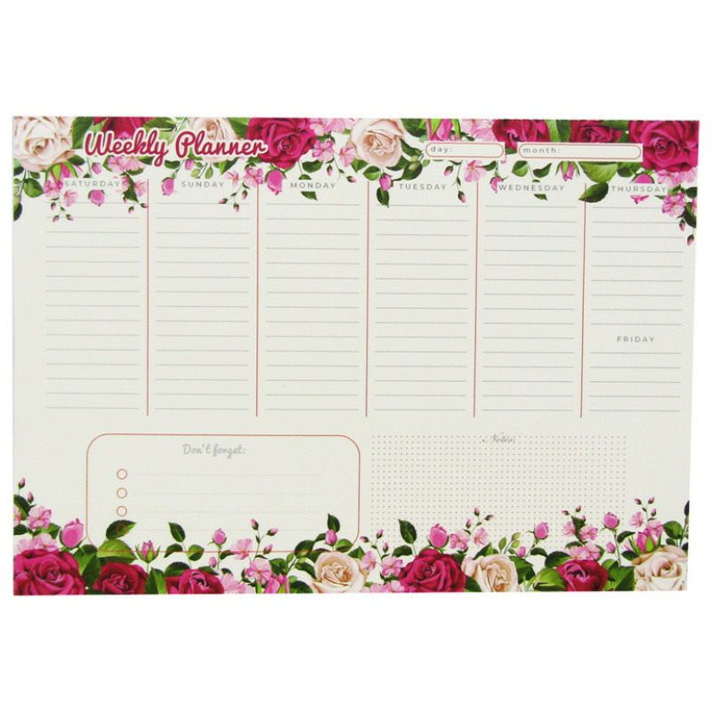 Weekly Planner A4 - Flowers