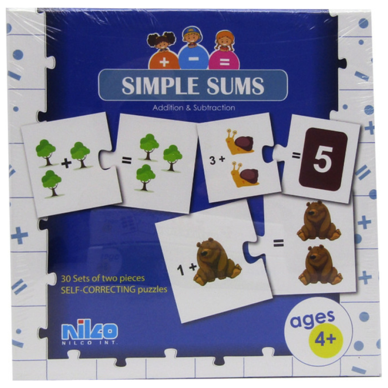 Educational Cards - Simple Sums 60 Pcs