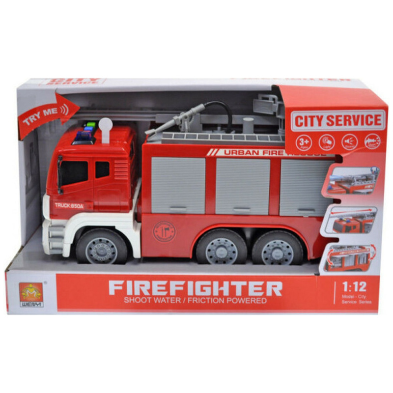 City Service 1:12 with Lights & Sounds - Fire Fighter Truck