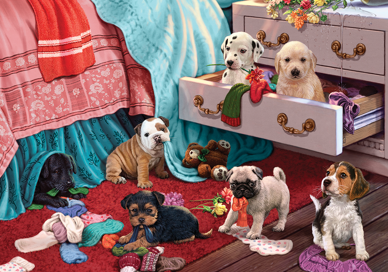 K's Games Puppies in the Bedroom - 500 Pieces - Shop Online Toys, Puzzles &  Board Games, Jigsaw Puzzles At Best Prices in Egypt— Kassem Store