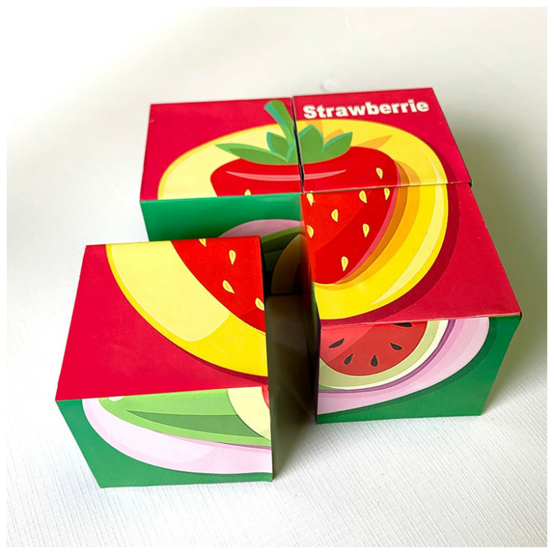 Plastic Cubes Puzzle - Fruits