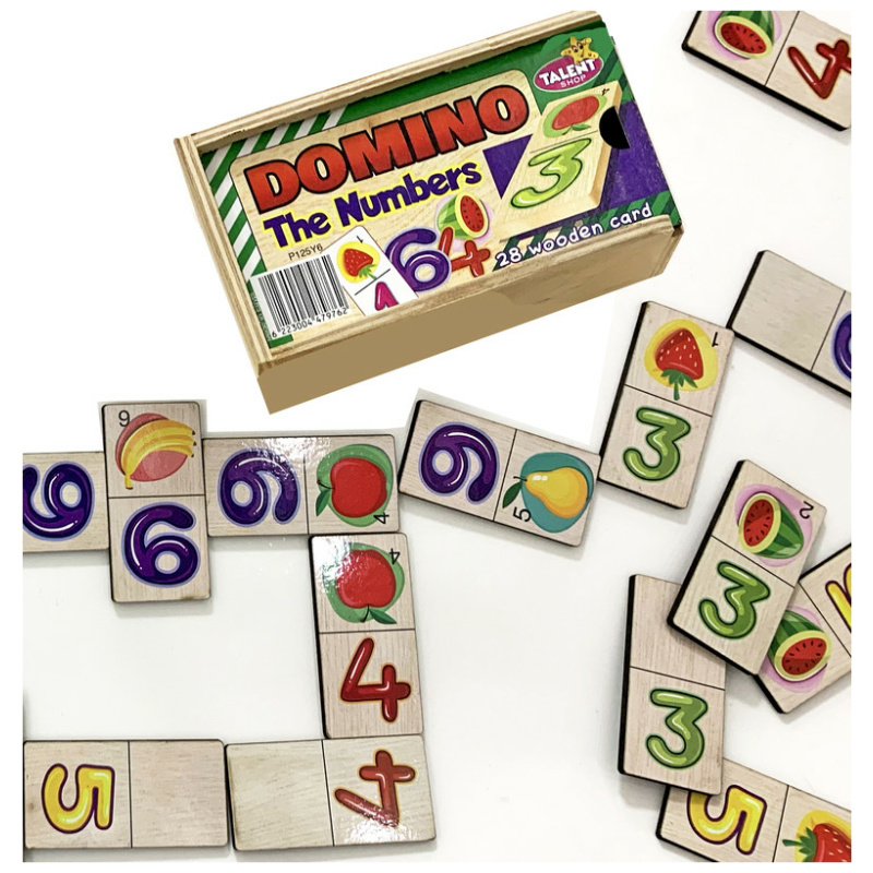 Educational Wooden Dominoes - The Numbers