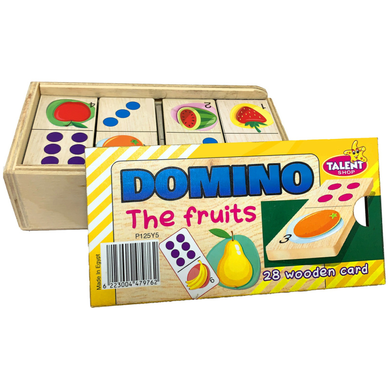Educational Wooden Dominoes - The Fruits