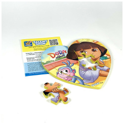 Heart Wooden Puzzle Board - Dora With friends