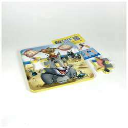 Square Wooden Puzzle Board - Tom and Jerry