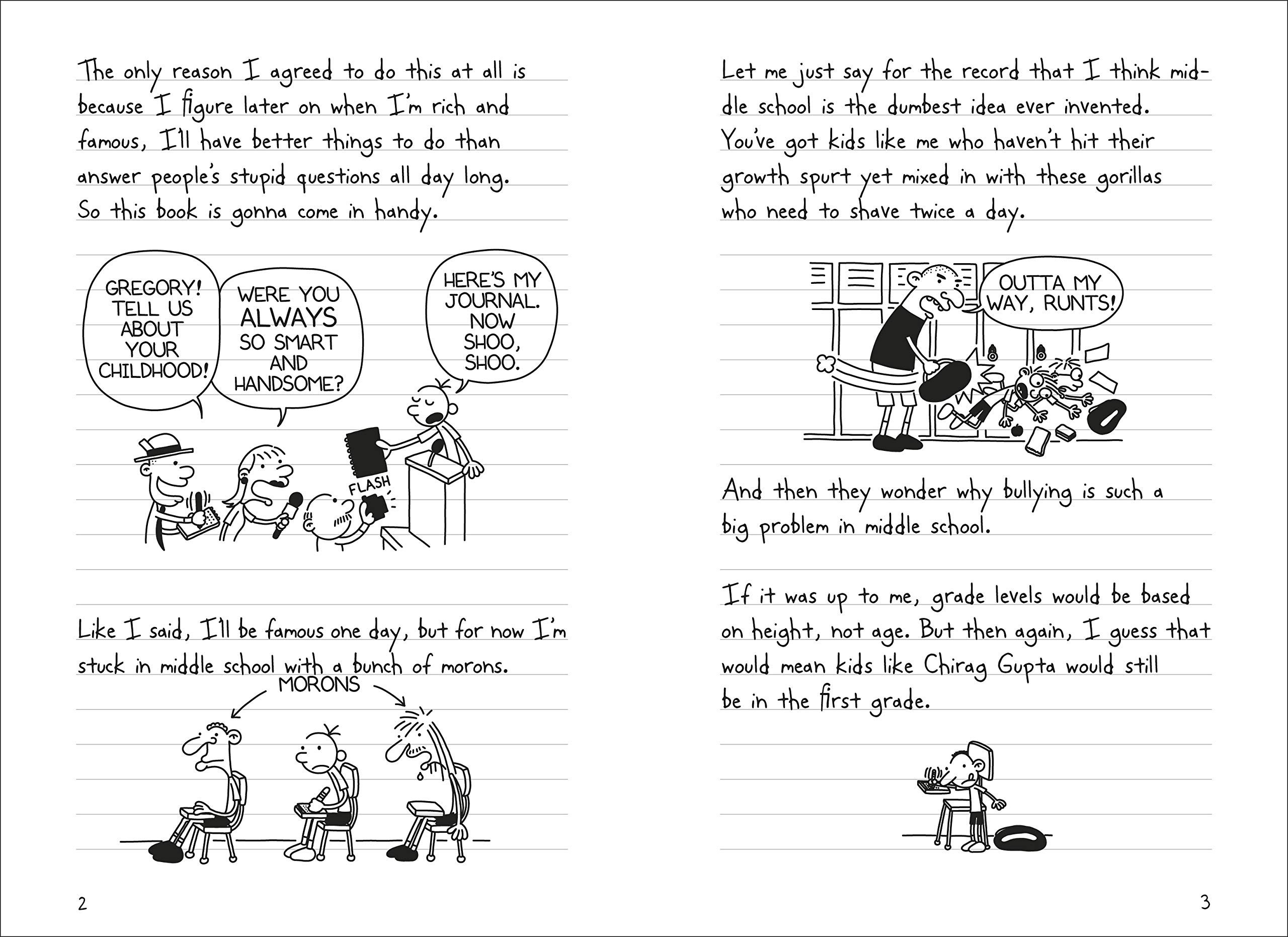 Diary of a Wimpy Kid, a novel in cartoons