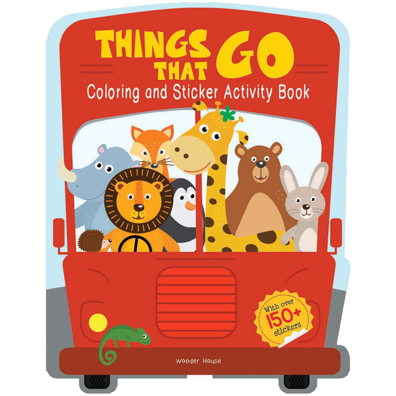 Coloring and Sticker Activity Book - Transportation