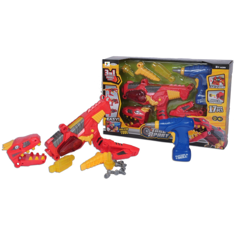3 in1Transforming Dinosaur Gun With Light And Sound