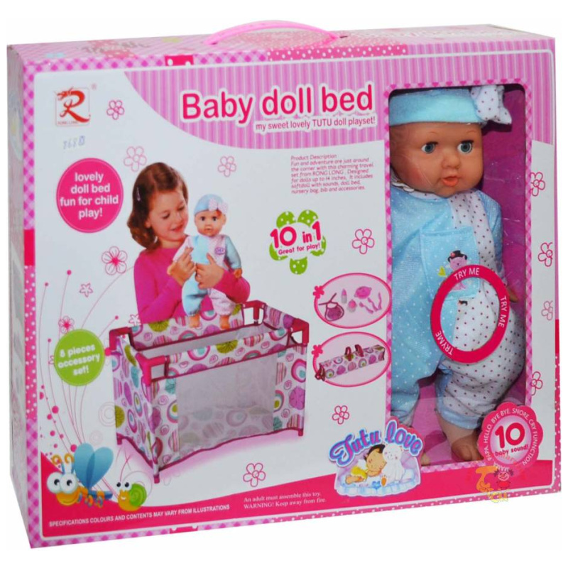 Baby Doll Bed Play Set
