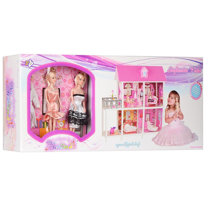 Bettina Doll House With Furniture & Dolls