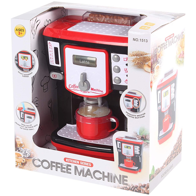 Realistic Coffee Machine With Cup - Red