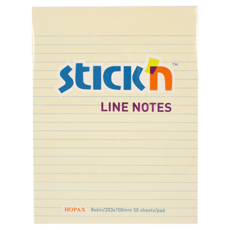 Lined Sticky Notes - Yellow