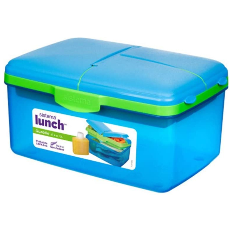Quaddie Lunch Box With Water Bottle - 2L - Blue