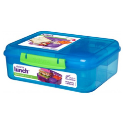 Bento Lunch 1.65L Lunch Box - Blue